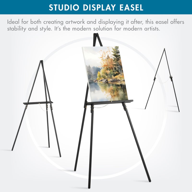 SD STUDIO DESIGNS Studio Designs Art Studio Display Easel - Portable Wood Easel to Display Art Projects on Tabletops or Floors - Adjustable Height for Different Surfaces and Projects, Black - Image 3